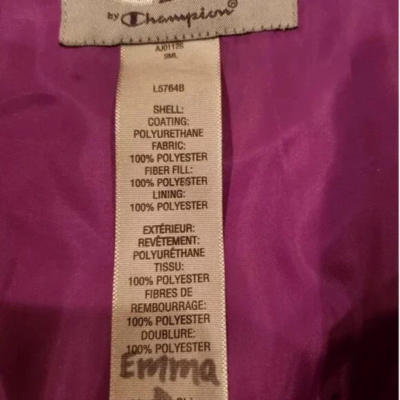 Champion Girls XS Purple Snowbib Overall Snow Pants VentureDry - Picture 7 of 8